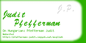 judit pfefferman business card